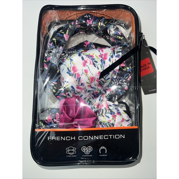 French Connection Reusable Washable Face Masks, Headband And 3 Scrunchies Set - Picture 5 of 13